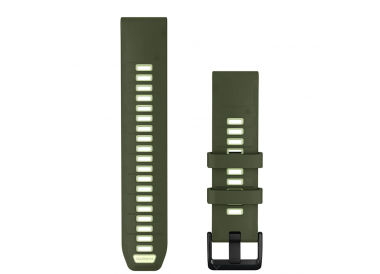 QuickFit 22 Watch Bands OLIVE DRAB/CITRON SILICONE 010-14507-01